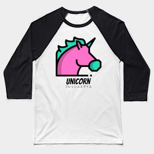 Unicorn Magic Horse Pink Blue Baseball T-Shirt